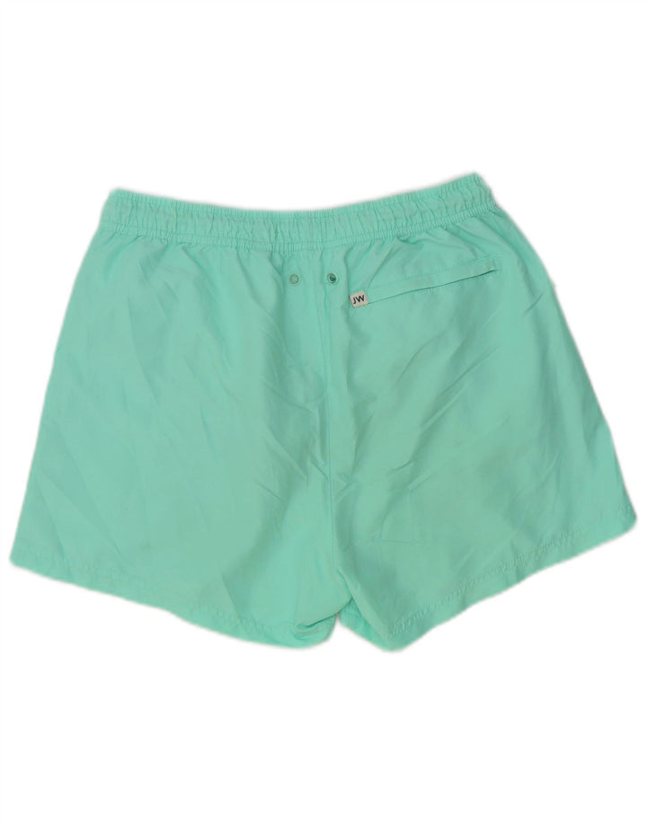 Jack Wills Herren-Badeshorts mit Grafik, mittelgroß, Türkis, Farbblockdesign