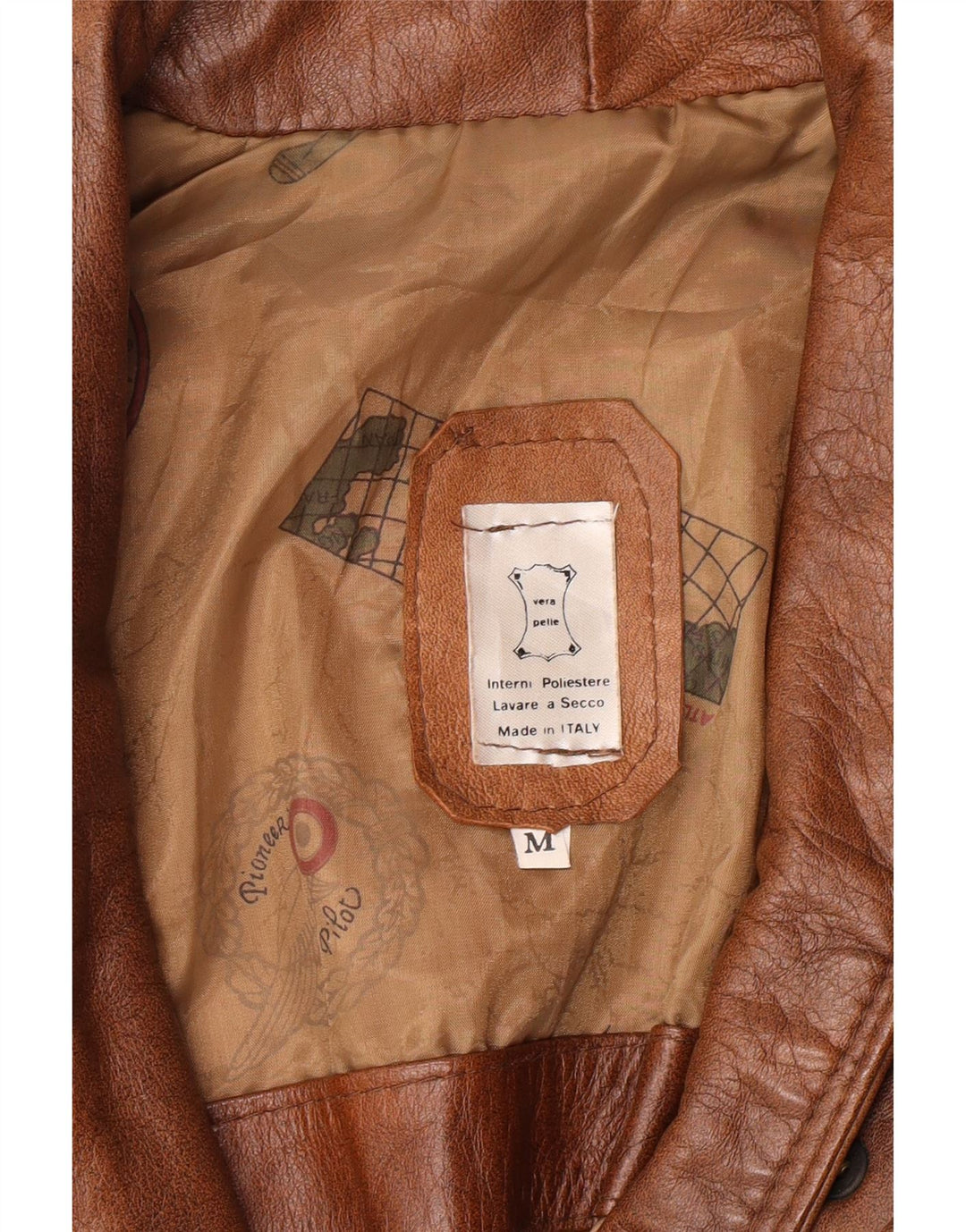 Vintage Herren Lederjacke UK 38 Mittelbraunes Leder