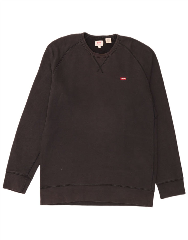 Levi's Herren-Sweatshirt-Pullover, groß, schwarze Baumwolle