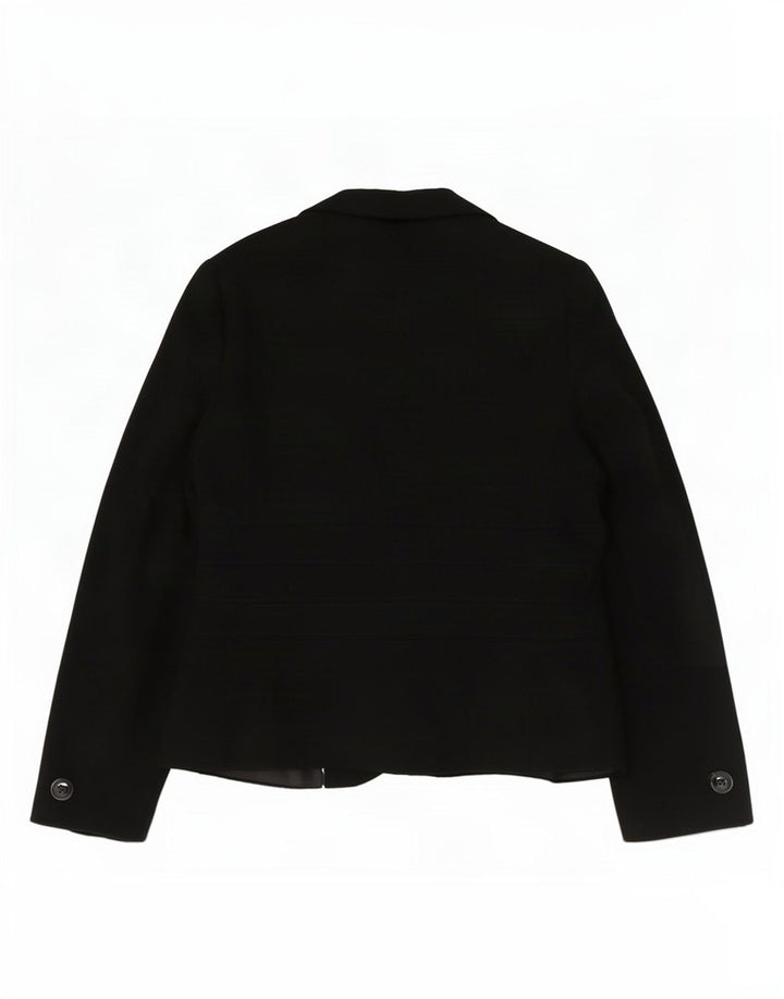 Marks & Spencer Damen-Blazerjacke mit 2 Knöpfen, UK 12, Mittelschwarz, Polyester