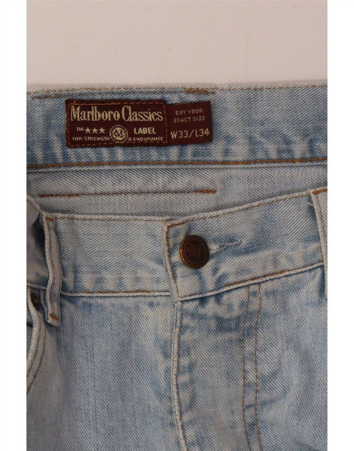 Marlboro Classics Herren Straight Jeans W33 L34 Blaue Baumwolle