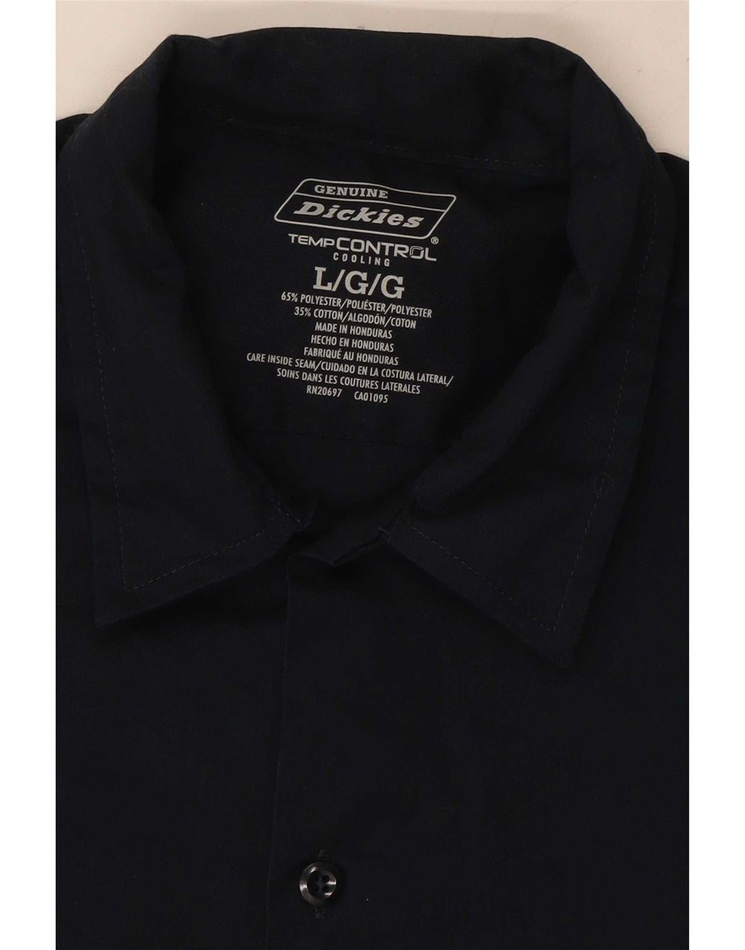 Dickies Herren-Kurzarmhemd, groß, marineblau, Polyester