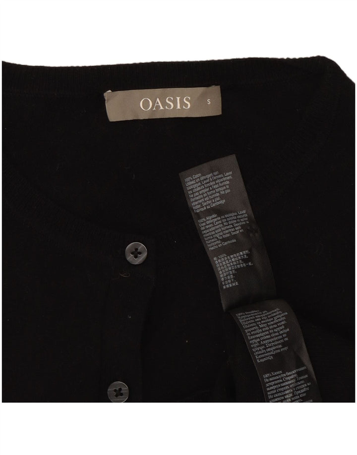 Oasis Damen-Cardigan-Pullover, Größe S, Größe S, Schwarz, Baumwolle