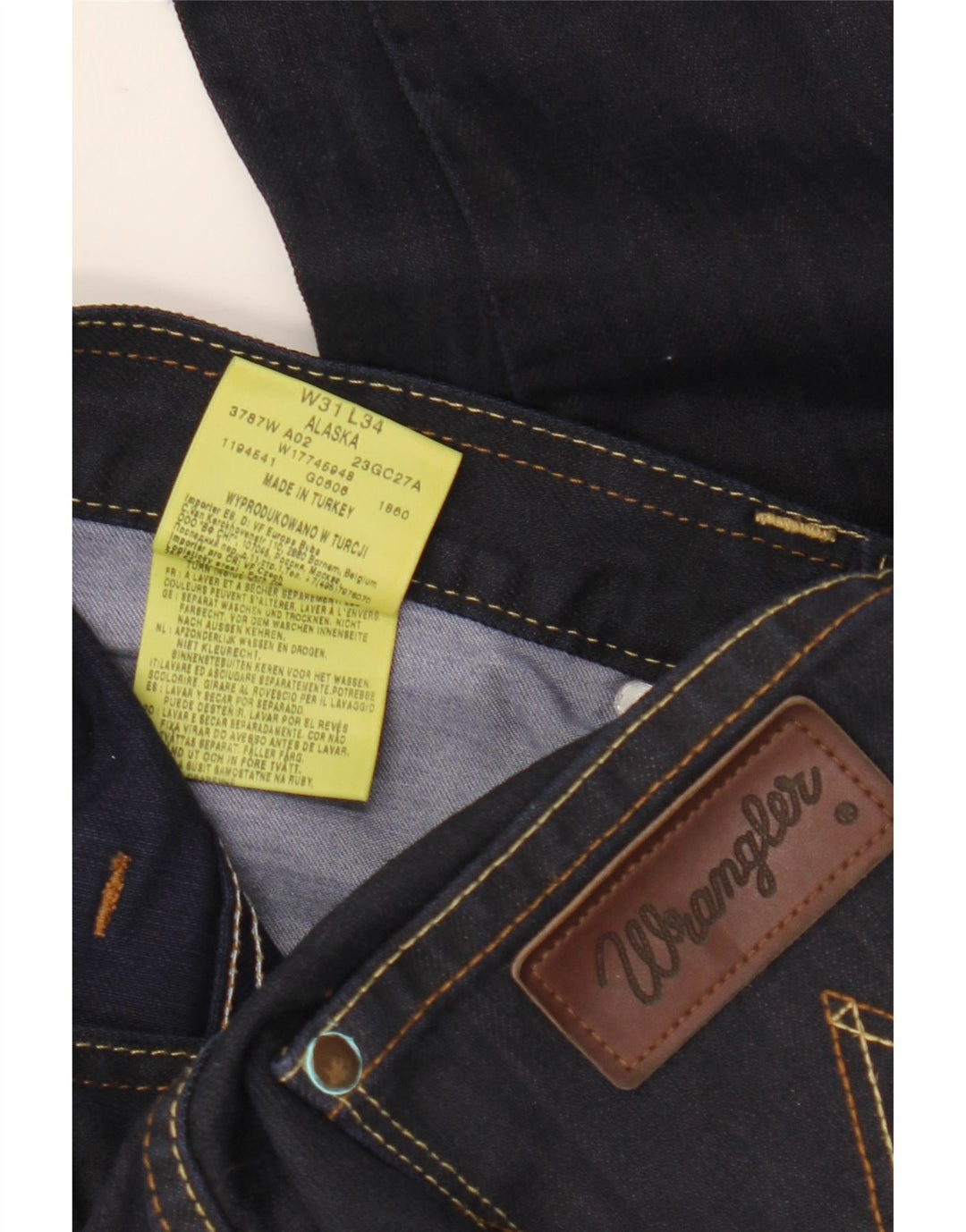 Wrangler Herren Alaska Straight Jeans W31 L34 Marineblaue Baumwolle