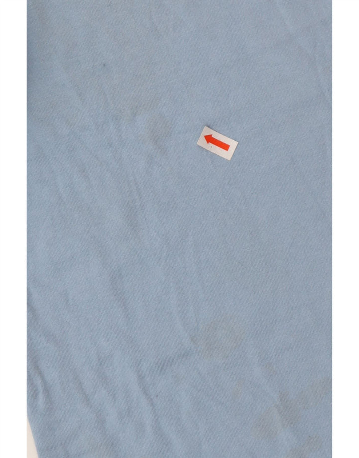 Crew Clothing Herren-T-Shirt-Oberteil aus mittelblauer Baumwolle