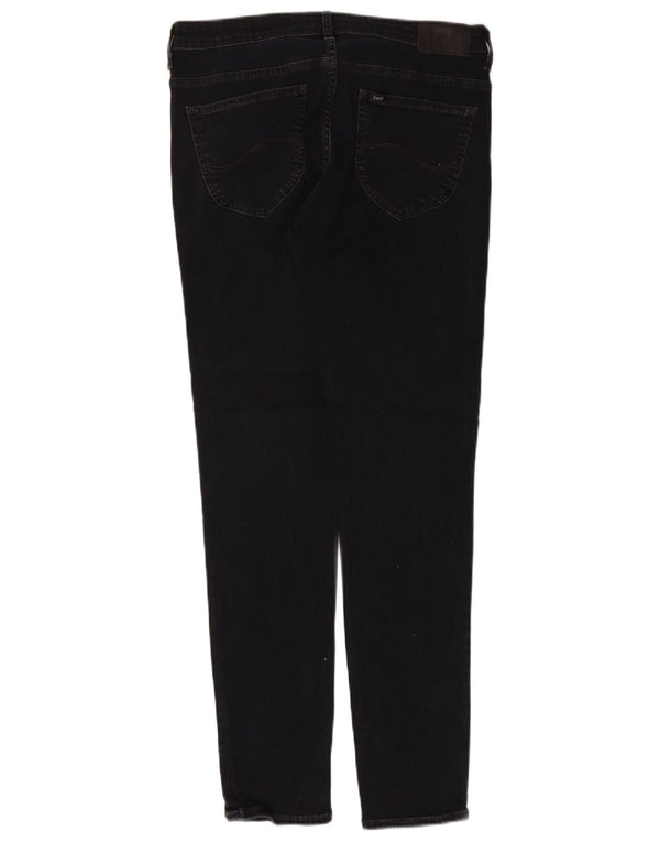 Lee Damen Skinny Jeans W32 L30 Schwarze Baumwolle