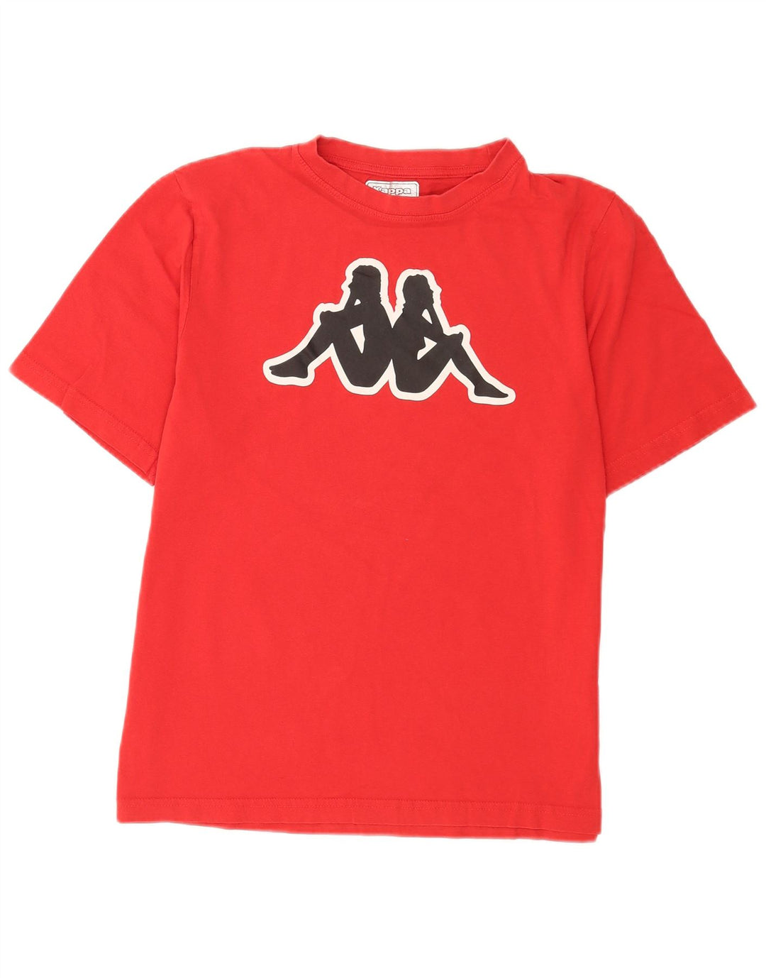 Kappa Herren Kurzarm-T-Shirt mit normaler Grafik, mittelrote Baumwolle