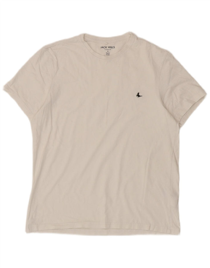 Jack Wills Herren-T-Shirt mit klassischer Passform, mittelweiße Baumwolle