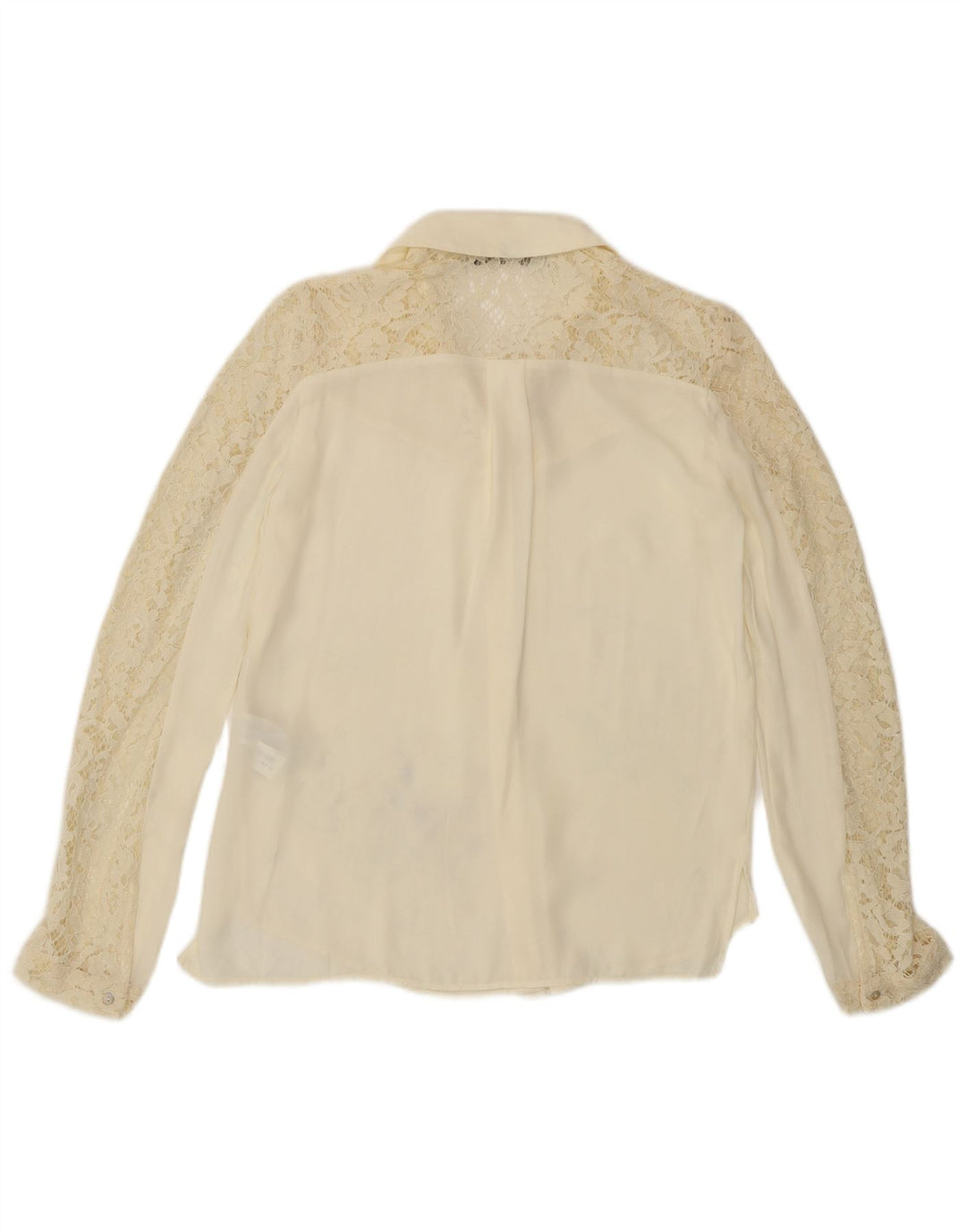 Zara Damen Hemdbluse UK 6 XS Off White Polyester