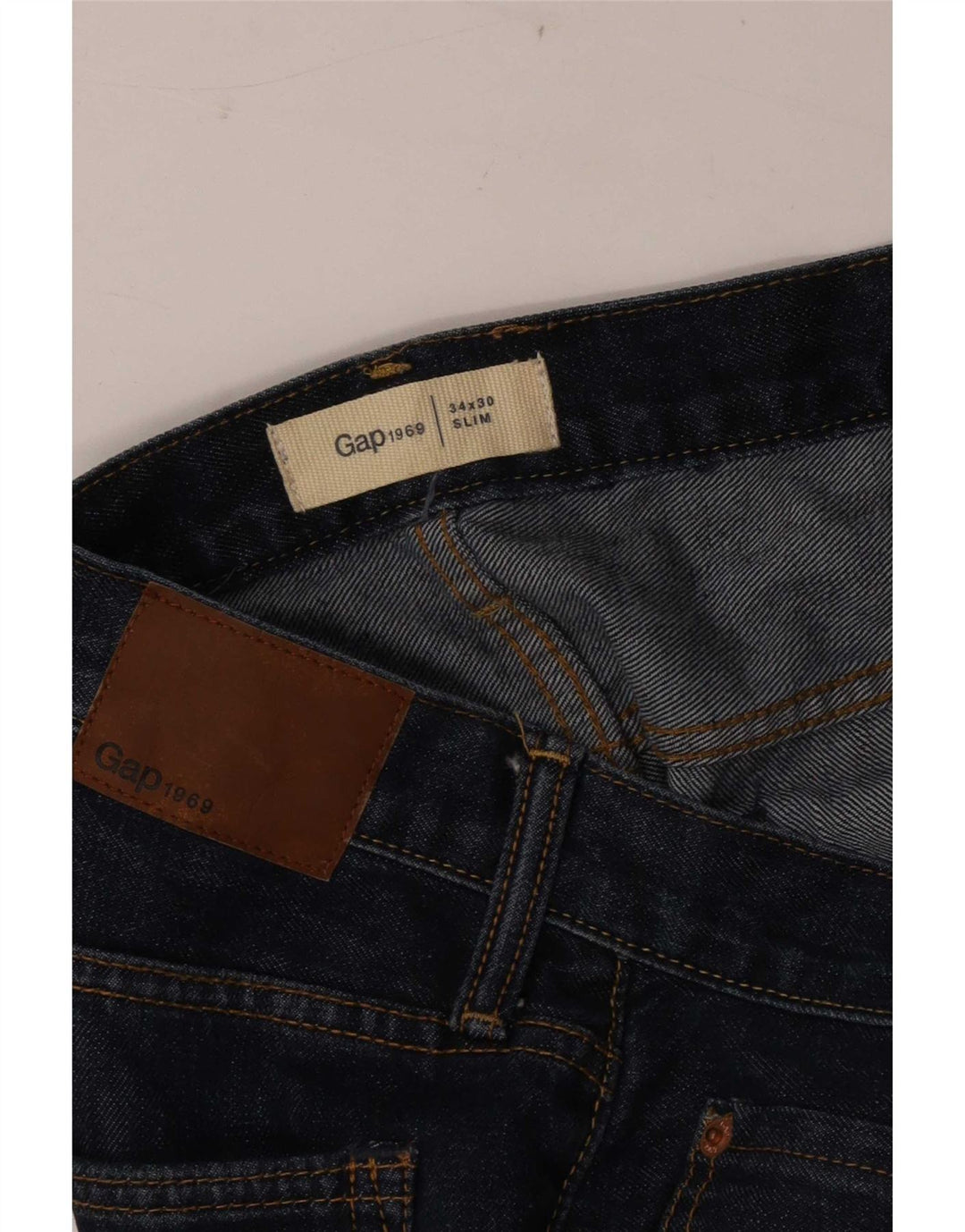 Gap Herren Slim Jeans W34 L30 Blaue Baumwolle
