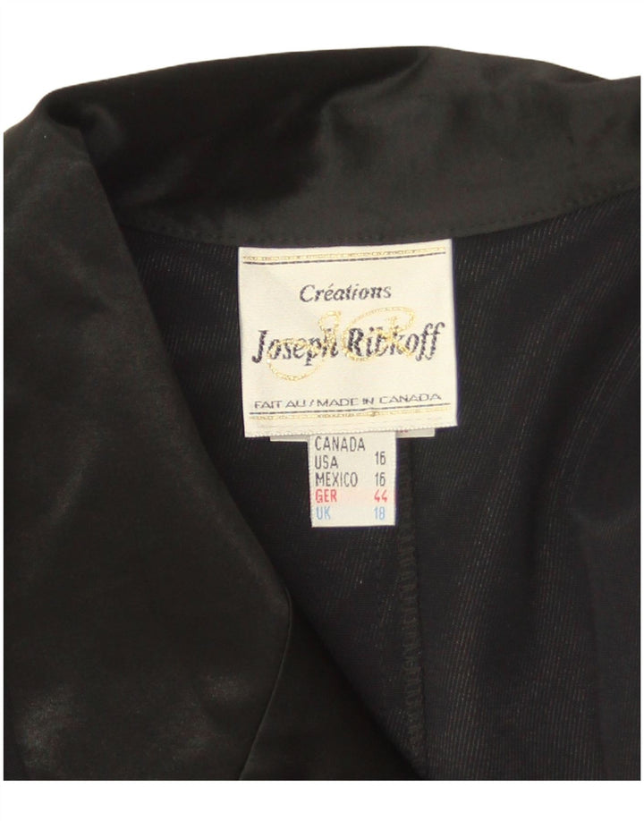 Joseph Ribkoff Damen Playsuit Blazer Jacke UK 18 XL Schwarz Rayon