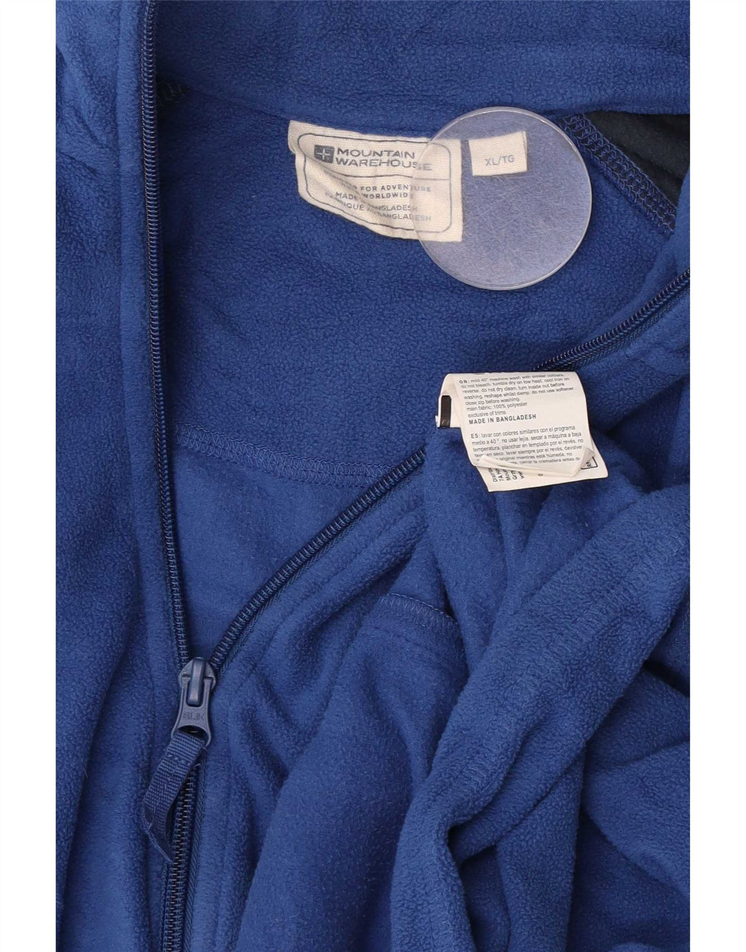 Mountain Warehouse Herren-Fleecejacke, UK 42, XL, blaues Farbblock-Polyester