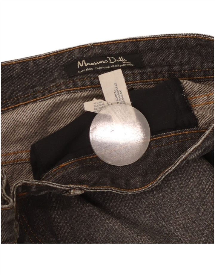 Massimo Dutti Damen Bermuda-Jeansshorts W28 mittelgraue Baumwolle