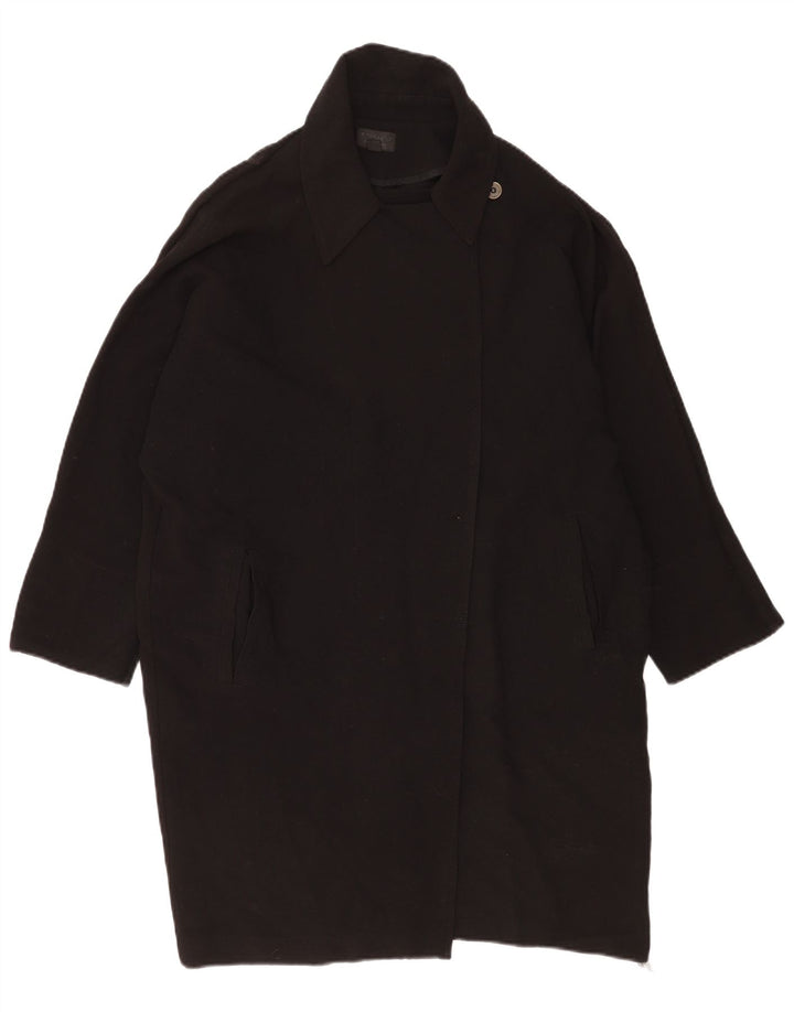 Topshop Damen Übergroßer Mantel UK 12 Mittelschwarzes Polyester