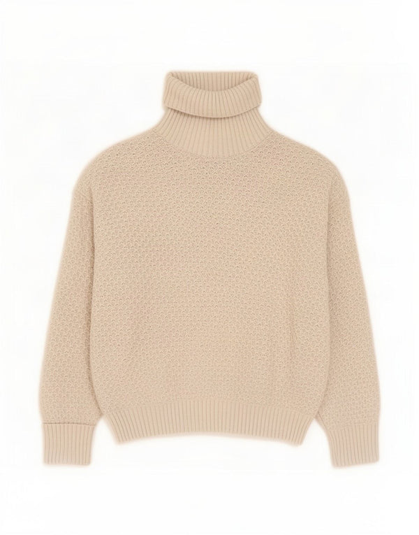 Marks & Spencer Damen-Pullover mit Rollkragen, Gr. 14, Mittelbeige