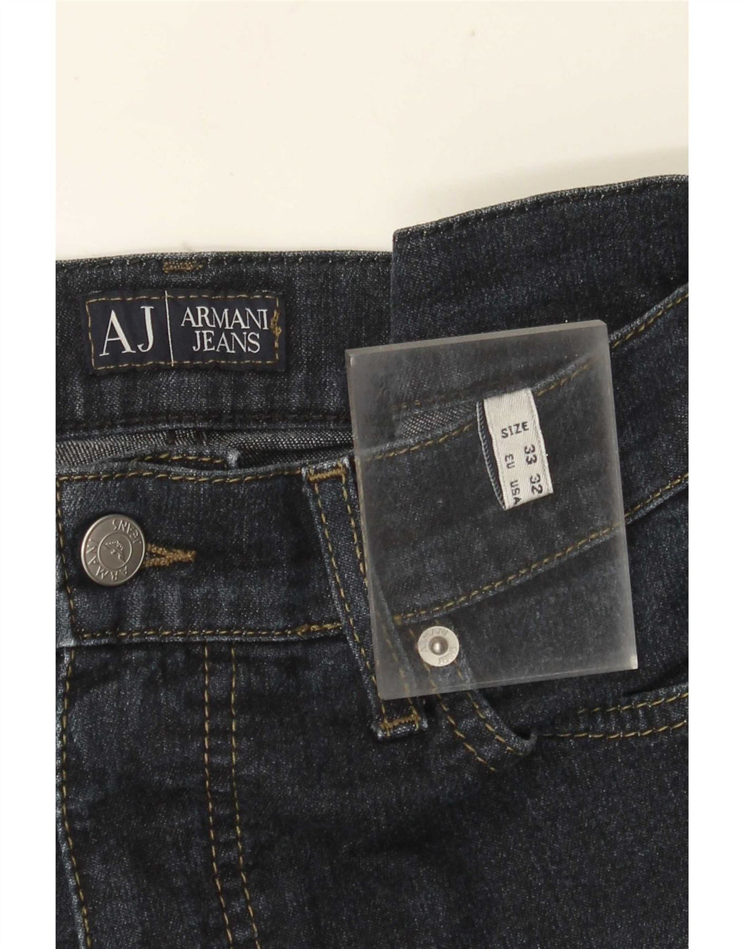 Armani Jeans Damen Straight Jeans W33 L34 Marineblau