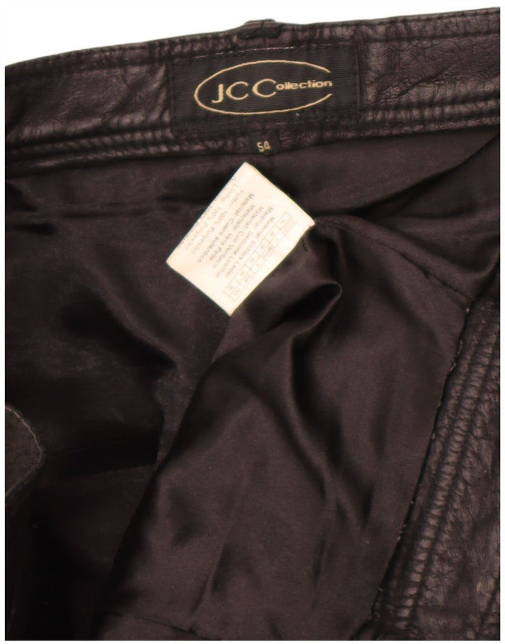 JCC Herren Lederhose W38 L30 Schwarzes Leder