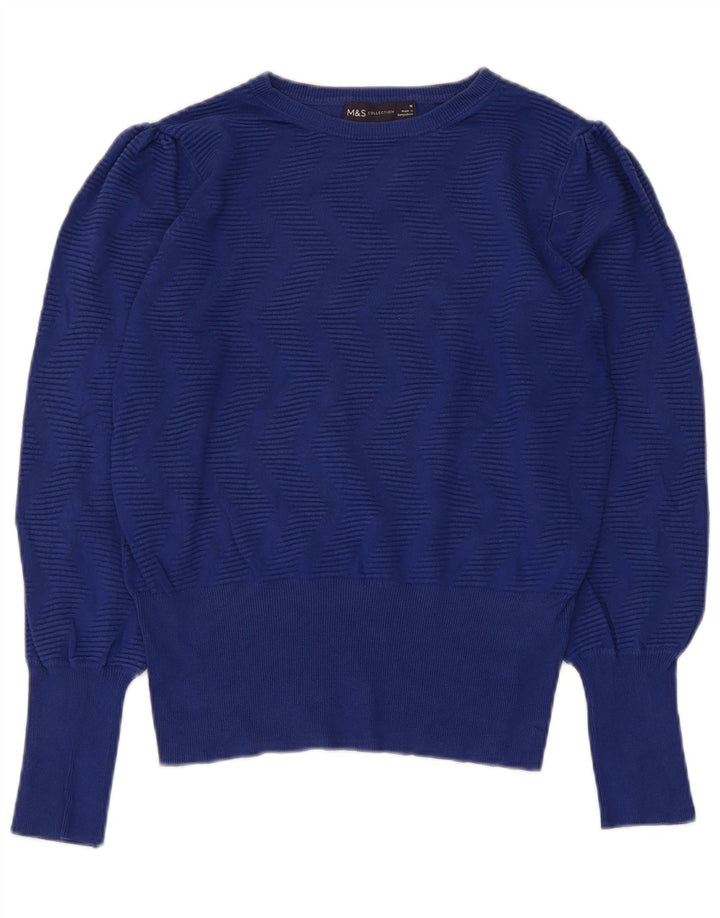 Marks & Spencer Damen-Pullover mit U-Boot-Ausschnitt, Gr. 12, mittleres Marineblau