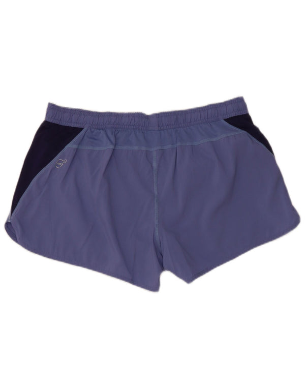 Puma Damen Sportshorts UK 14 Large Lila Colourblock Polyester