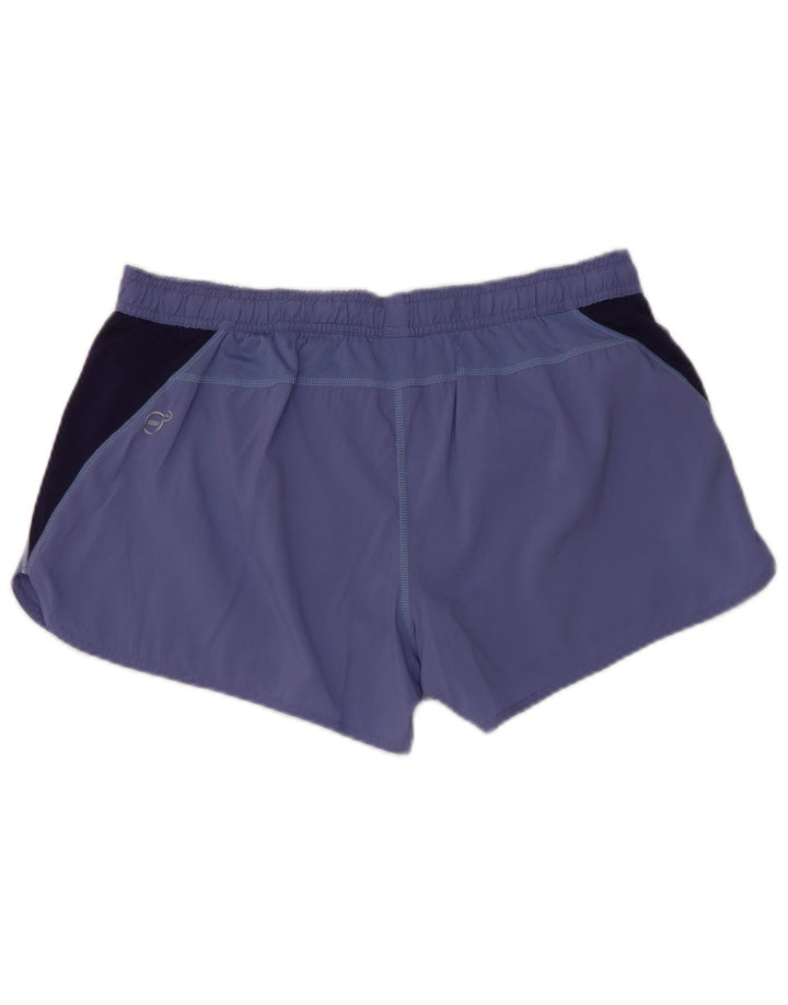 Puma Damen Sportshorts UK 14 Large Lila Colourblock Polyester
