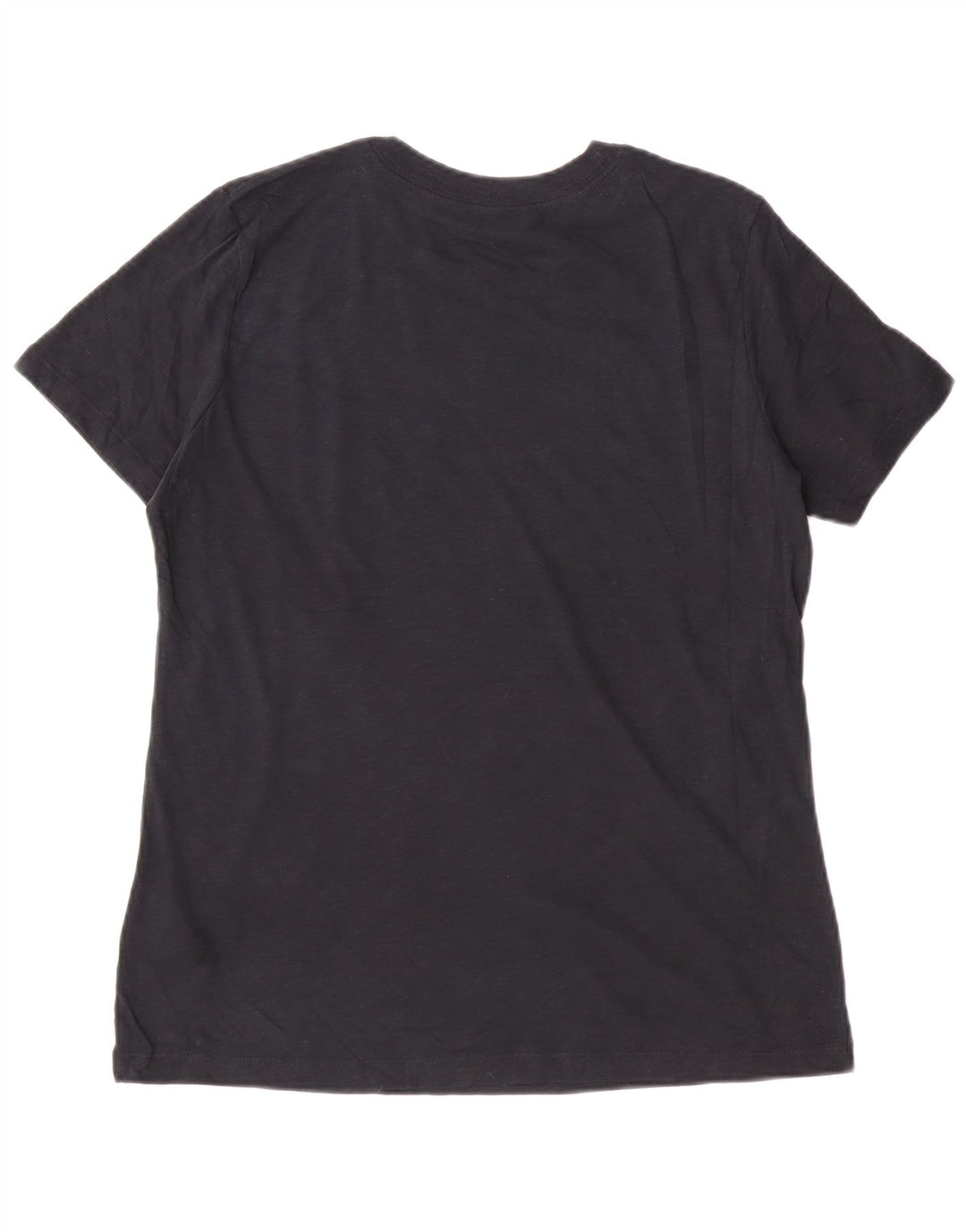 Nike Damen Dri Fit Graphic T-Shirt Top UK 14 Mittelschwarz gefleckte Baumwolle