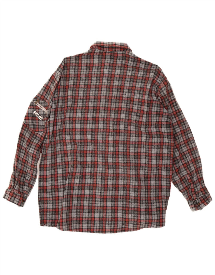 Vintage Herren Flanellhemd groß rot kariert