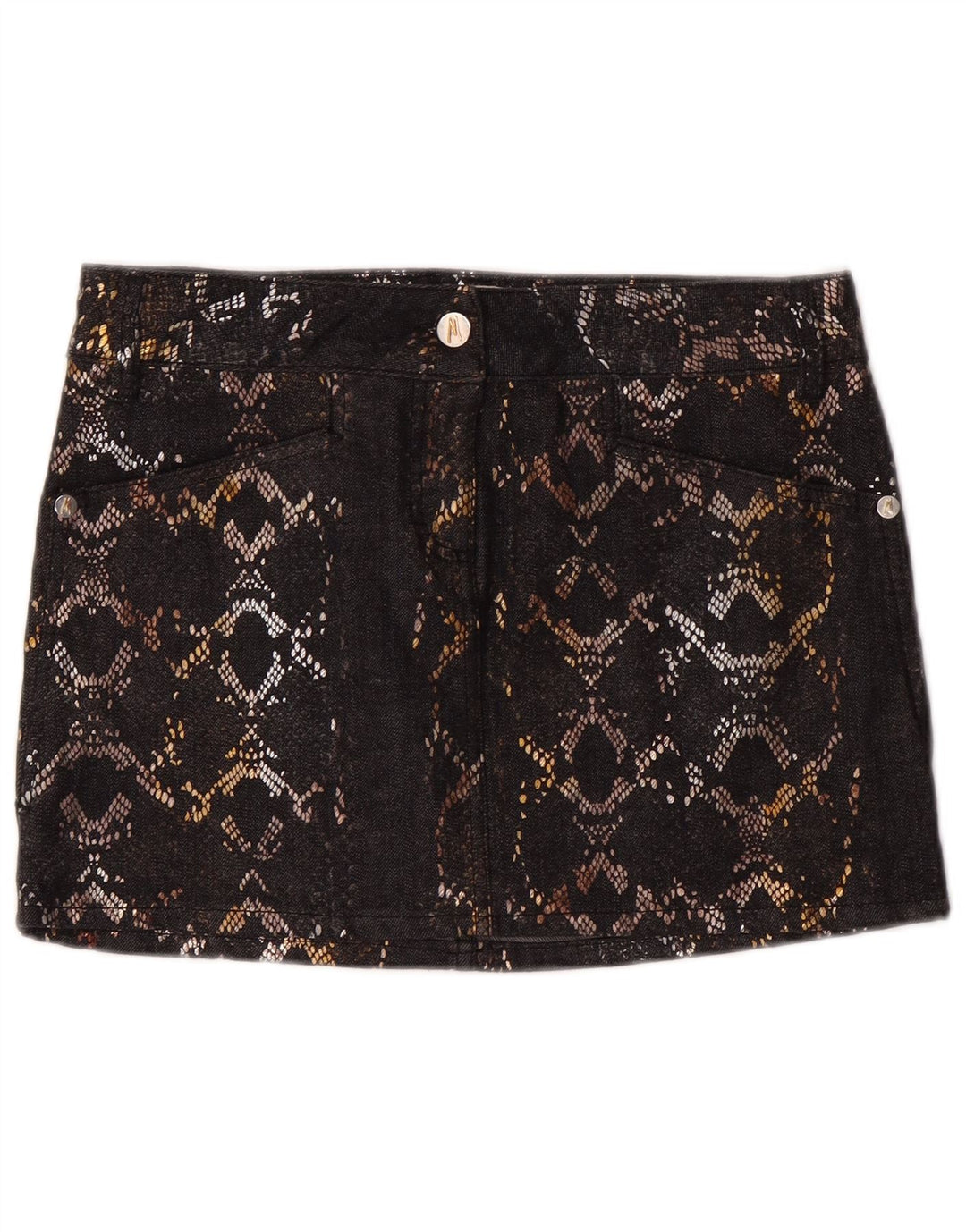 Guess By Marciano Damen Jeansrock IT 42 Medium W30 Schwarze Baumwolle