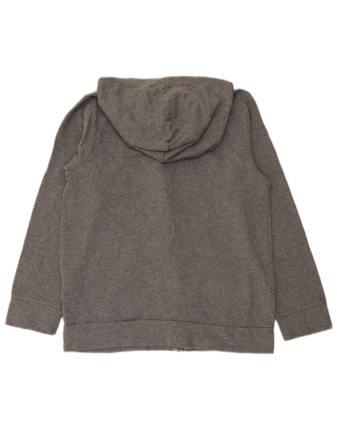 PUMA Jungen-Kapuzenpullover mit grafischem Reißverschluss, 12–13 Jahre, groß, graue Baumwolle