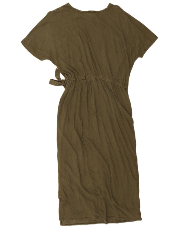 Phase Eight Damen T-Shirt-Kleid UK 12 Medium Khaki Baumwolle