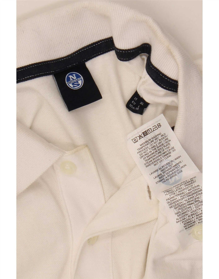 North Sails Herren-Poloshirt, große weiße Baumwolle