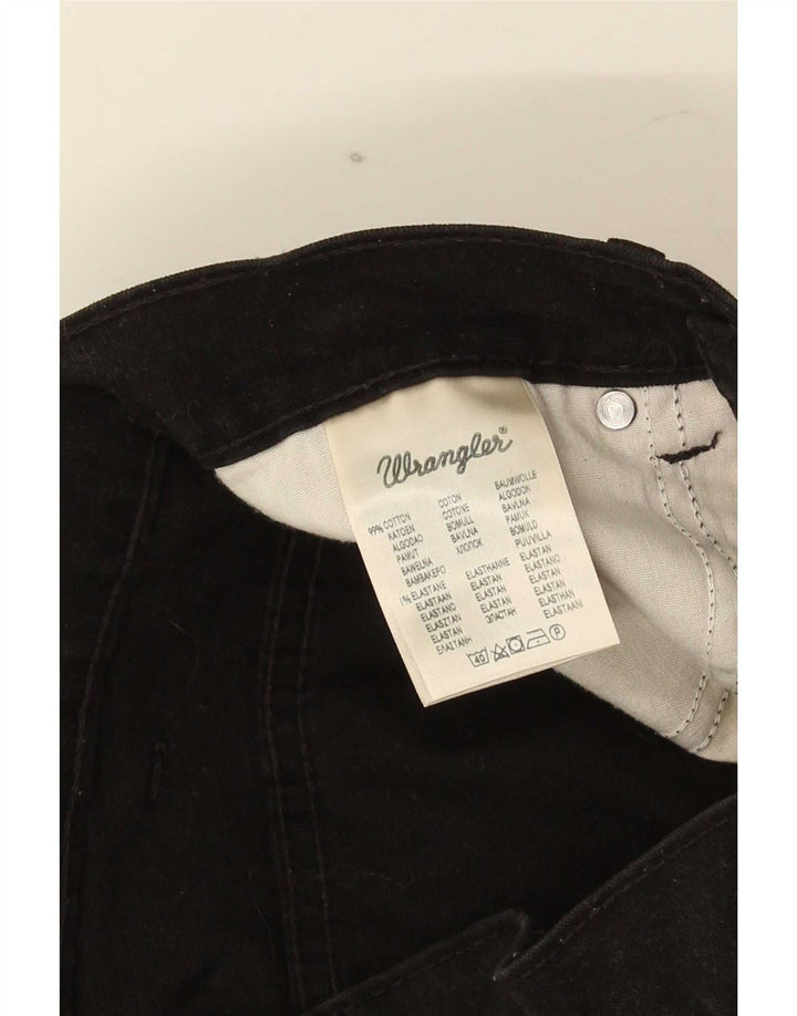 Wrangler Herren Texas Stretch Straight Jeans W30 L34 Schwarze Baumwolle