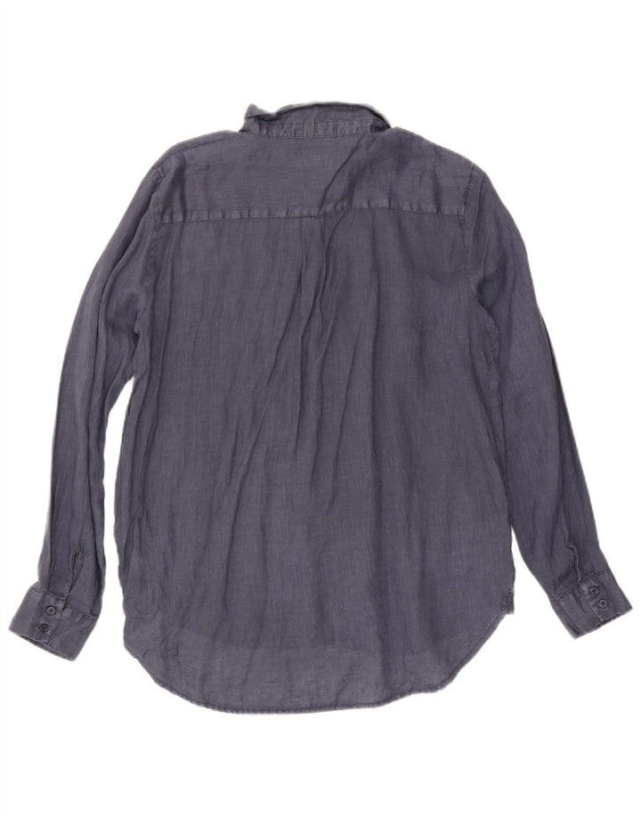 Dack's Damenhemd UK 16 Large Marineblaues Leinen