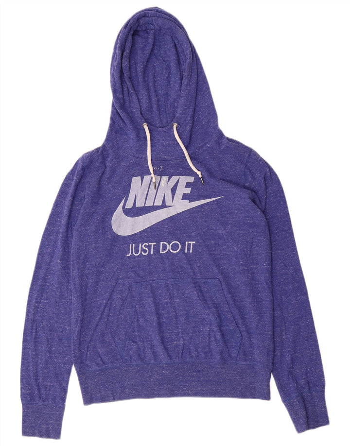 NIKE Damen-Kapuzenpullover mit Grafik, UK 16, groß, lila geflecktes Polyester