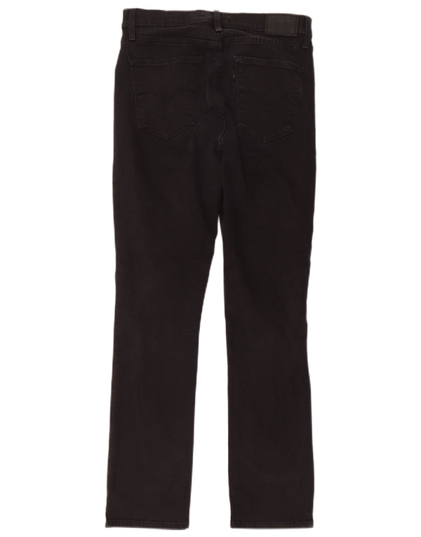 Levi's Damen 724 High Rise Straight Jeans W30 L30 Schwarze Baumwolle
