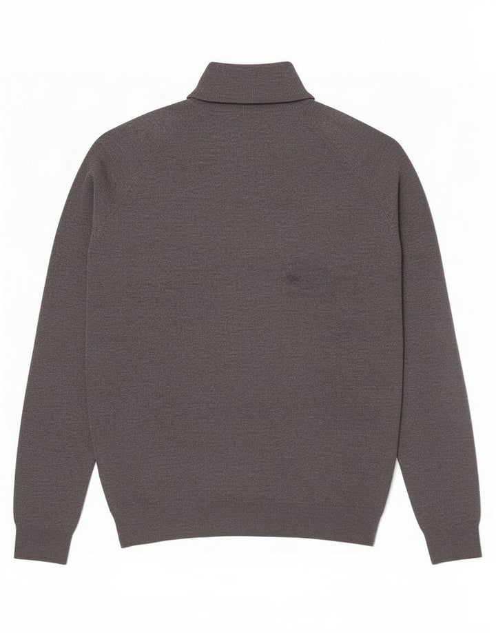 Rollkragenpullover für Herren von Zara, mittelgraue Viskose