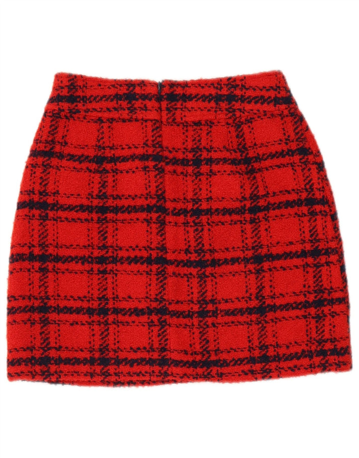 Piombo Damen Minirock IT 38 XS W26 Rot kariertes Polyester