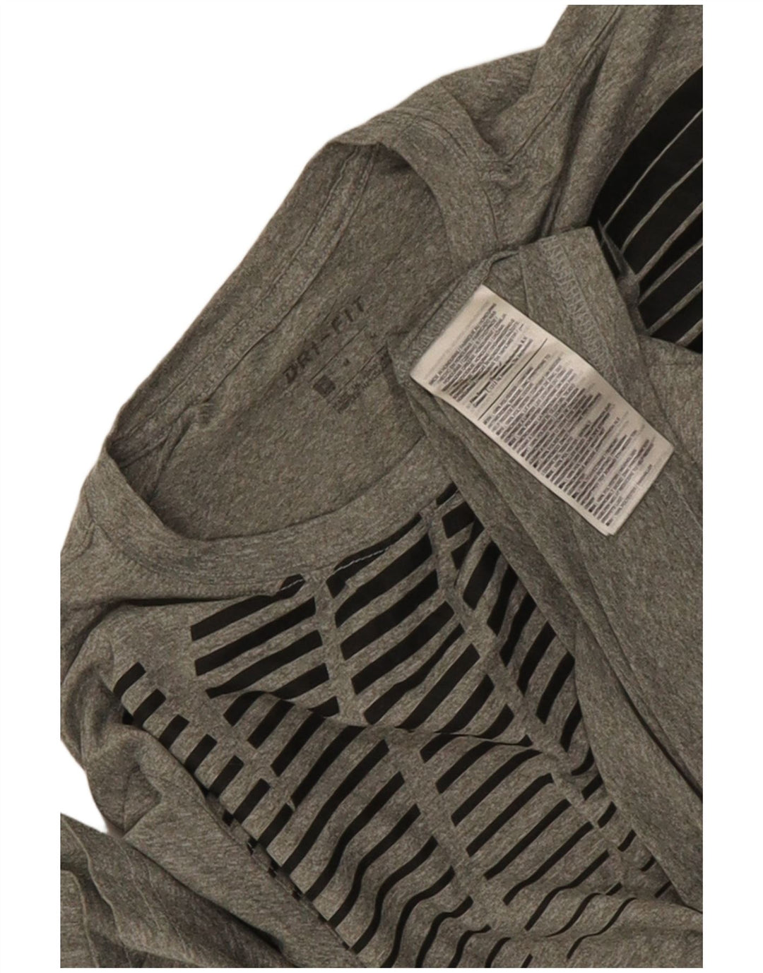 Nike Herren Dri Fit Grafik-T-Shirt-Oberteil aus mittelgrau meliertem Polyester