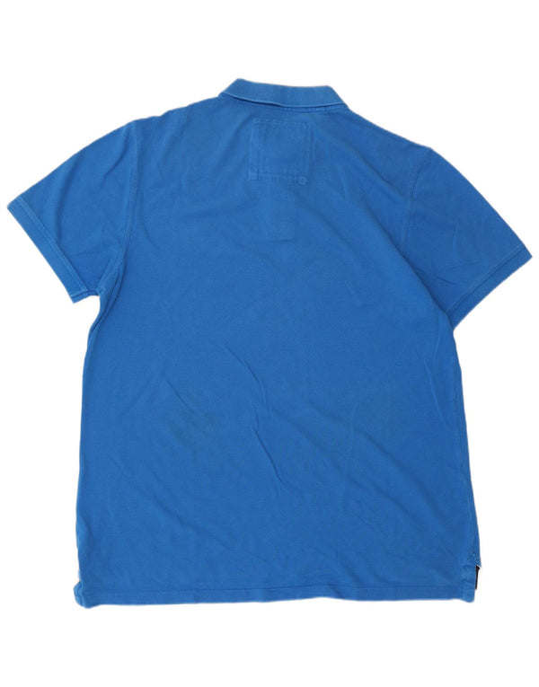 CREW CLOTHING Herren Poloshirt XL Blau Baumwolle