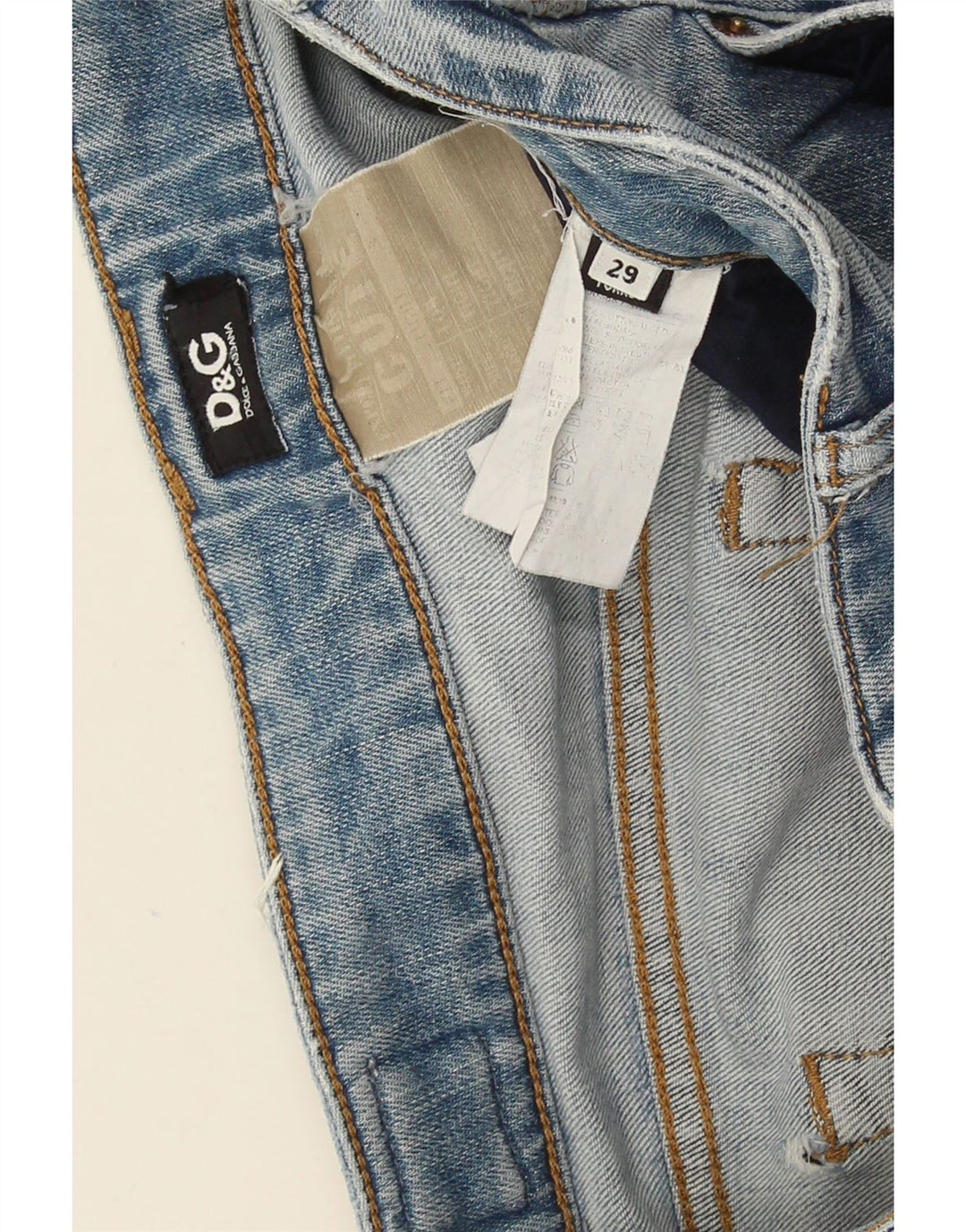 Dolce & Gabbana Damen Distressed Slim Jeans W29 L32 Blaue Baumwolle