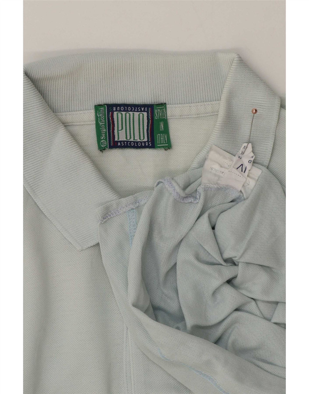 Sergio Tacchini Herren-Poloshirt aus mittelblauer Baumwolle