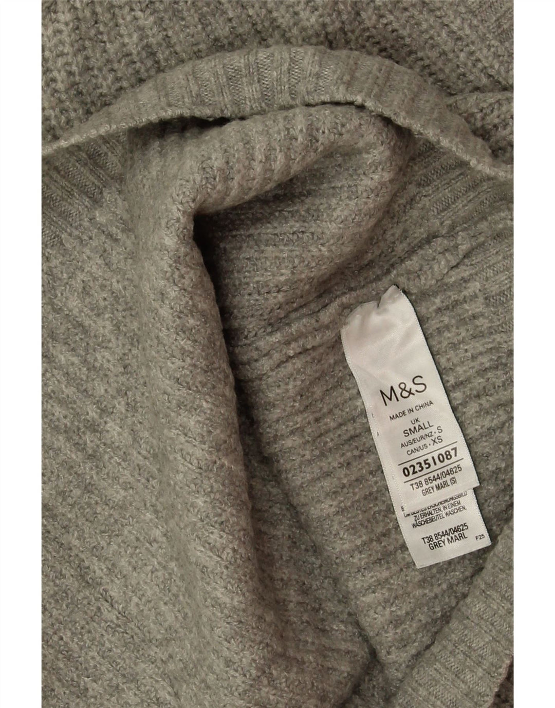 Marks & Spencer Damen Crop Vest Tank Top UK 10 Small Grau Polyester