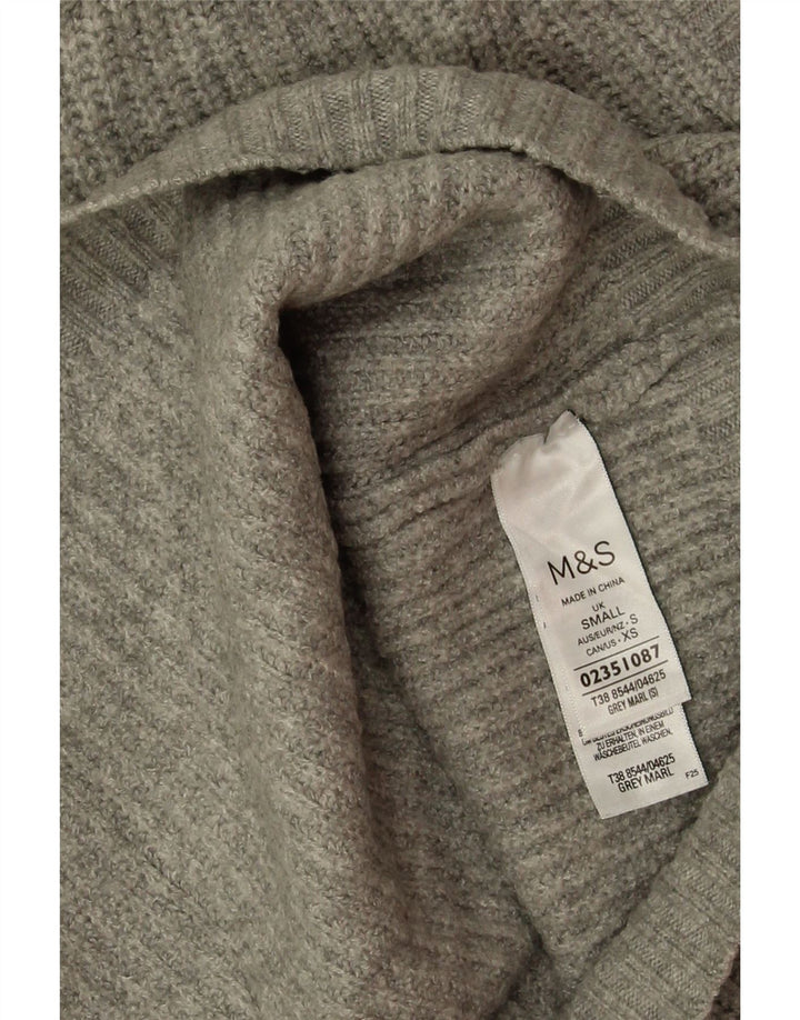 Marks & Spencer Damen Crop Vest Tank Top UK 10 Small Grau Polyester