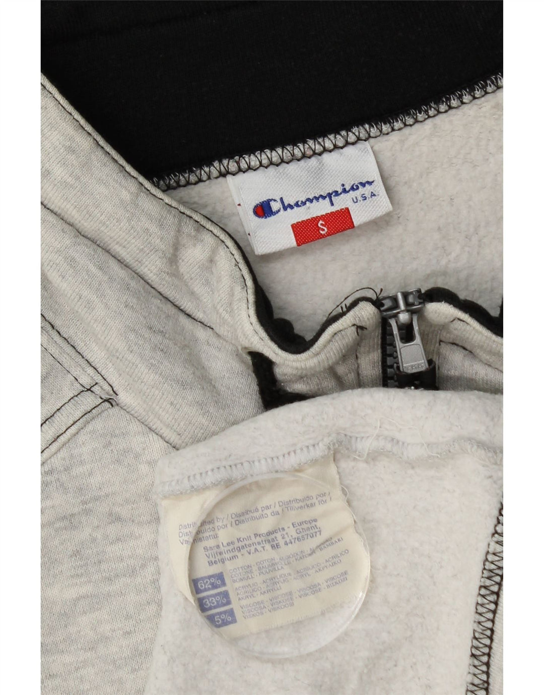 Champion Herren-Trainingsanzug mit Grafik, ärmellos, Jacke, Größe S, Grau, Baumwolle