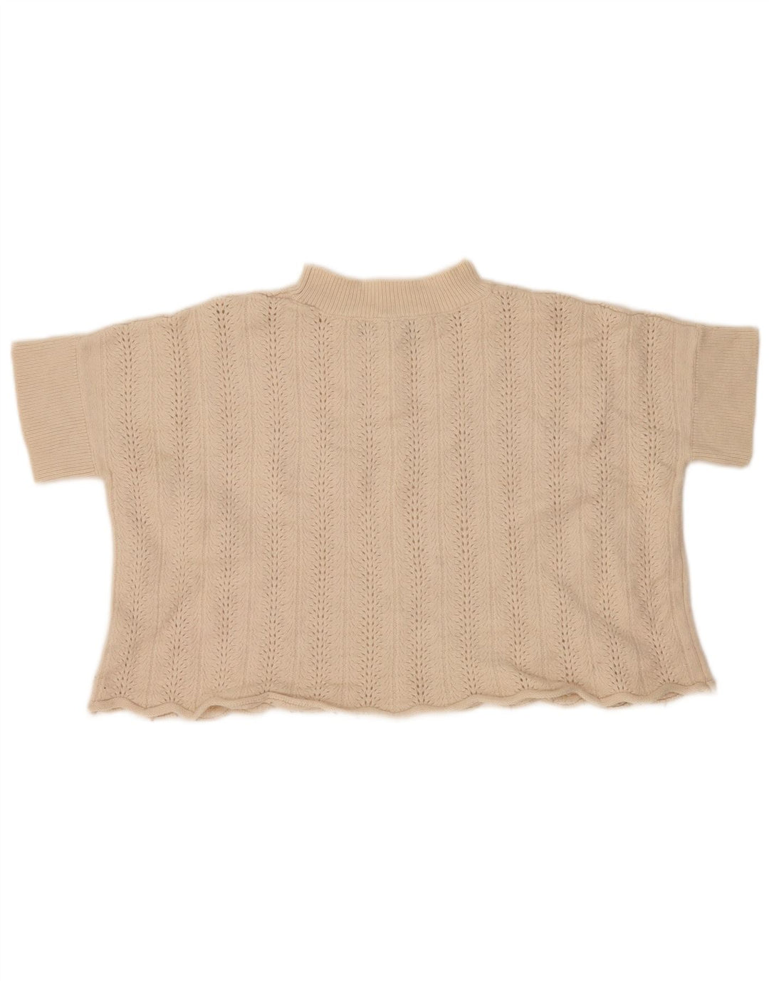 French Connection Damen Crop Rollkragenpullover Pullover UK 10 Small Off Wh