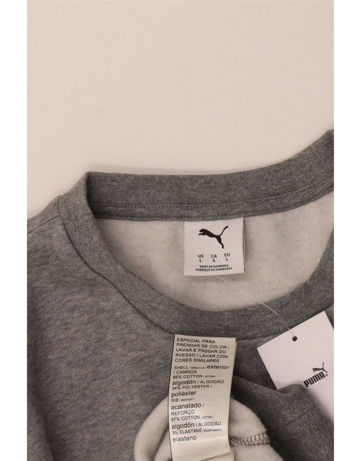 Puma Herren Grafik-Sweatshirt-Pullover, große graue Baumwolle