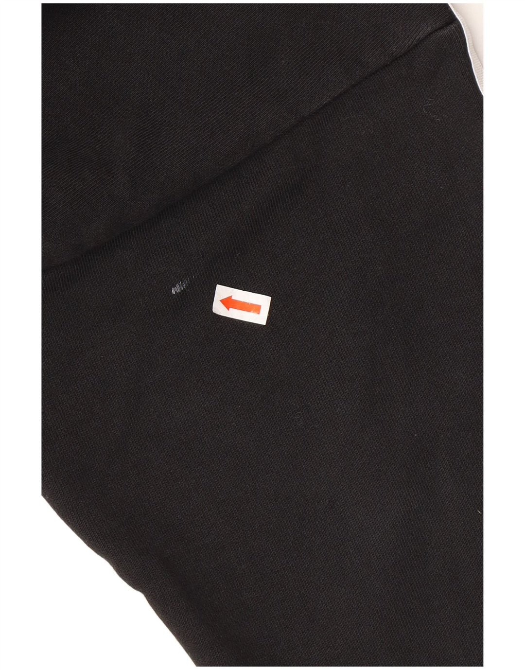 ADIDAS Damen Übergroßer Crop Hoodie Pullover UK 8 Small Schwarze Baumwolle