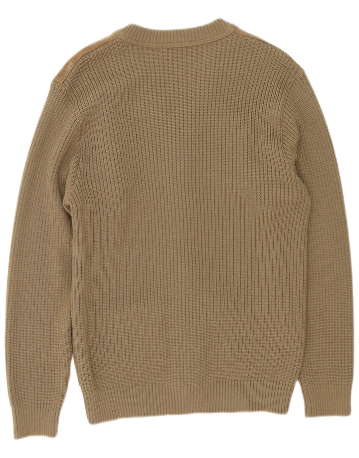 Malagrida Herren-Strickjacke, groß, beige Wolle