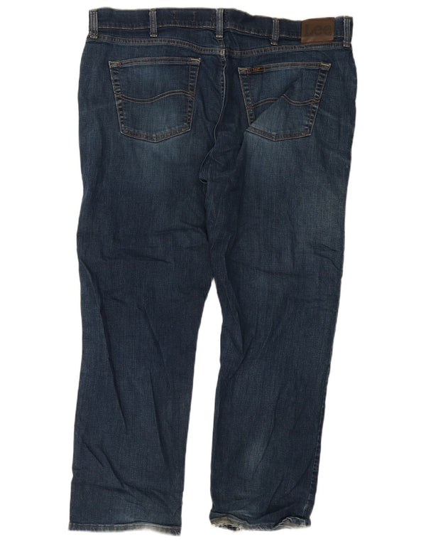 Lee Mens Classic Fit Straight Jeans W42 L30 Blue Cotton
