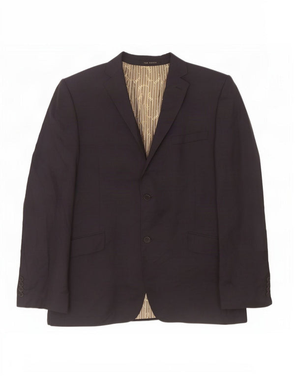 Ted Baker Herren-Blazer mit 2 Knöpfen, UK 44, 2XL, marineblaue Wolle