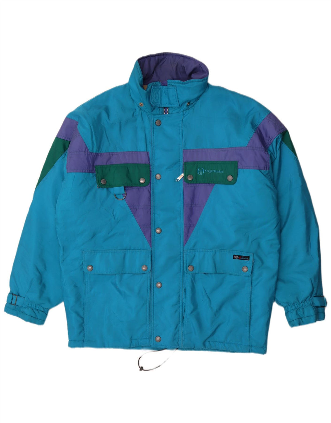 Sergio Tacchini Herren Skijacke UK 42 XL Blauer Farbblock